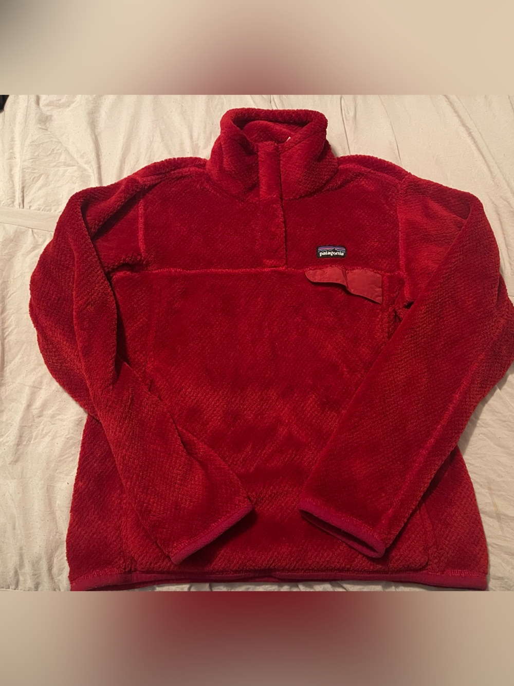 Patagonia Retool Snap T- Fleece Pullover Red Women’s Size S